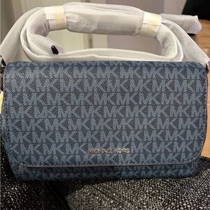 Michael Kors Navy Monogram Crossbody Bag